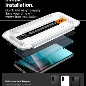 Spigen Glas.TR "Ez Fit" apsauginis stiklas 2-pack for Samsung Galaxy A36 5G - Transparent - Image 11