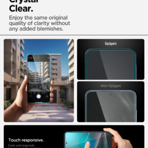 Spigen Glas.TR "Ez Fit" apsauginis stiklas 2-pack for Samsung Galaxy A36 5G - Transparent - Image 14