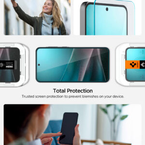 Spigen Glas.TR "Ez Fit" apsauginis stiklas 2-pack for Samsung Galaxy A36 5G - Transparent - Image 16