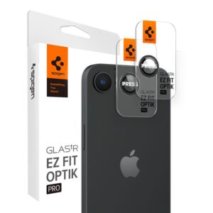 Camera cover Spigen Optik Pro Glas.TR "EZ FIT" Camera Protector 2pcs for Apple iPhone 16e black - Image 7
