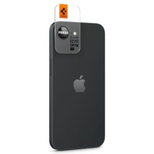 Camera cover Spigen Optik Pro Glas.TR "EZ FIT" Camera Protector 2pcs for Apple iPhone 16e black - Image 12