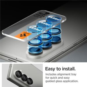 Juoda kameros apsauga Samsung Galaxy Fold 7 telefonui "Spigen Optik Pro HD GLAS.TR ”EZ FIT” 2-Pack" - Image 15