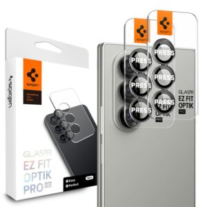 Juoda kameros apsauga Samsung Galaxy Fold 7 telefonui "Spigen Optik Pro HD GLAS.TR ”EZ FIT” 2-Pack" - Image 12