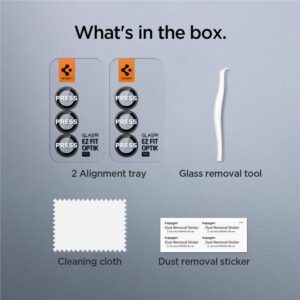 Juoda kameros apsauga Samsung Galaxy Fold 7 telefonui "Spigen Optik Pro HD GLAS.TR ”EZ FIT” 2-Pack" - Image 20
