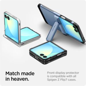 Apsauginis grūdintas stiklas Samsung Galaxy Z Flip 7 telefonui "Spigen Glas.TR EZ Fit HD 2-Pack" - Image 25