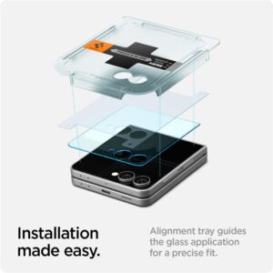 Apsauginis grūdintas stiklas Samsung Galaxy Z Flip 7 telefonui "Spigen Glas.TR EZ Fit HD 2-Pack" - Image 18