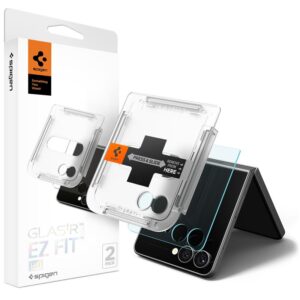 Apsauginis grūdintas stiklas Samsung Galaxy Z Flip 7 telefonui "Spigen Glas.TR EZ Fit HD 2-Pack" - Image 15