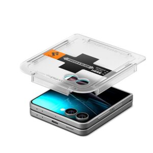 Apsauginis grūdintas stiklas Samsung Galaxy Z Flip 7 telefonui "Spigen Glas.TR EZ Fit HD 2-Pack" - Image 21