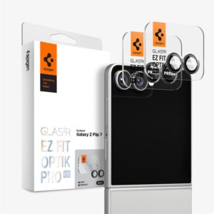 Juoda kameros apsauga Samsung Galaxy Flip 7 telefonui "Spigen Optik Pro HD GLAS.TR ”EZ FIT” 2-Pack" - Image 13