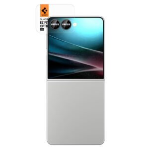 Juoda kameros apsauga Samsung Galaxy Flip 7 telefonui "Spigen Optik Pro HD GLAS.TR ”EZ FIT” 2-Pack" - Image 17
