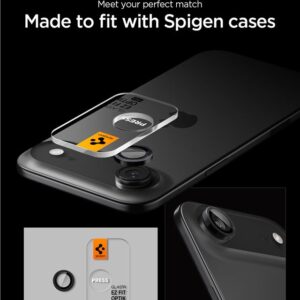 Spigen Optik Pro Glas.tR ”EZ FIT” kameros apsauga 2-pack skirtas Apple iPhone Air - Black - Image 8