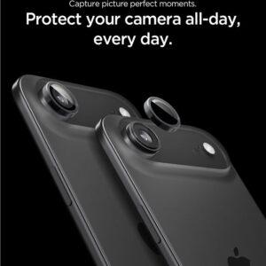 Spigen Optik Pro Glas.tR ”EZ FIT” kameros apsauga 2-pack skirtas Apple iPhone Air - Black - Image 17