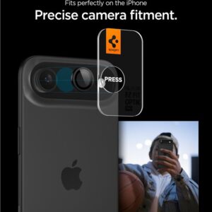 Spigen Optik Pro Glas.tR ”EZ FIT” kameros apsauga 2-pack skirtas Apple iPhone Air - Black - Image 10