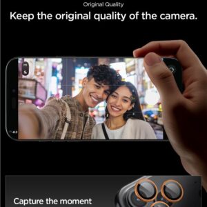 Spigen Optik Pro Camera Lens Glass for iPhone 16 Pro / Max / 17 Pro / Max - Orange - Image 9