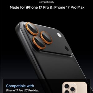 Spigen Optik Pro Camera Lens Glass for iPhone 16 Pro / Max / 17 Pro / Max - Orange - Image 10