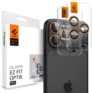 Spigen Optik Pro Camera Lens Glass for iPhone 16 Pro / Max / 17 Pro / Max - Orange - Image 7