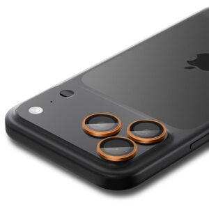 Spigen Optik Pro Camera Lens Glass for iPhone 16 Pro / Max / 17 Pro / Max - Orange - Image 16