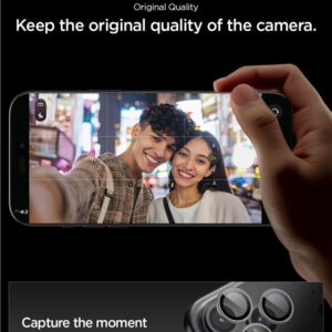 Spigen Glass tR EZ Fit Optik Pro 2 Pack, pilkos spalvos - Apple iPhone 17/16/15/14 Pro / 17/16/15/14 Pro Max - Image 11