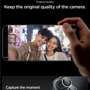 Spigen Optik Pro GLAS.TR ”EZ FIT” kameros apsauga 2-pack skirtas Apple iPhone 16 / 16 Plus / 17 - Silver - Image 8