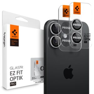 Spigen Optik Pro GLAS.TR ”EZ FIT” kameros apsauga 2-pack skirtas Apple iPhone 16 / 16 Plus / 17 - Silver - Image 7