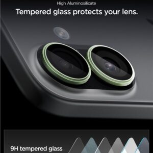 Spigen Optik Pro GLAS.TR ”EZ FIT” kameros apsauga 2-pack skirtas Apple iPhone 16 / 16 Plus / 17 - Green - Image 17