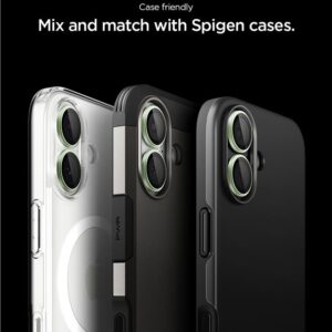 Spigen Optik Pro GLAS.TR ”EZ FIT” kameros apsauga 2-pack skirtas Apple iPhone 16 / 16 Plus / 17 - Green - Image 9