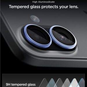 Spigen Optik Pro GLAS.TR ”EZ FIT” kameros apsauga 2-pack skirtas Apple iPhone 16 / 16 Plus / 17 - Blue - Image 9