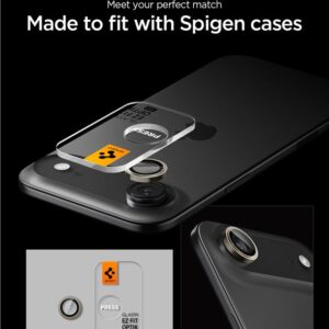 Spigen Optik Pro GLAS.TR ”EZ FIT” kameros apsauga 2-pack skirtas Apple iPhone Air - Gold - Image 8