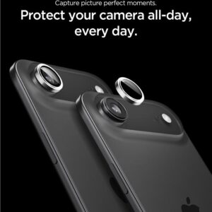 Spigen Optik Pro GLAS.TR ”EZ FIT” kameros apsauga 2-pack skirtas Apple iPhone Air - Silver - Image 15