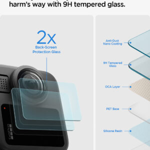 Spigen Glass tR Slim 2 Pack - GoPro MAX 2 - Image 7