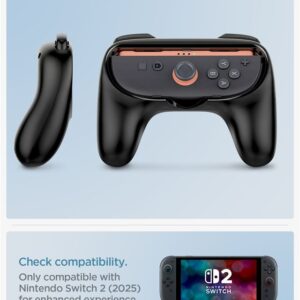 Spigen Joy-Con Grip NS100, juodos spalvos -  Nintendo Switch 2 - Image 10