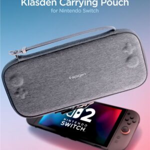 Spigen Klasden 2 Pouch, charcoal pilkos spalvos - Nintendo Switch 2 - Image 15