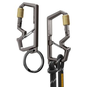 Spigen Carabiner With Key Ring 2nd Gen 1 Pack, gunmetal