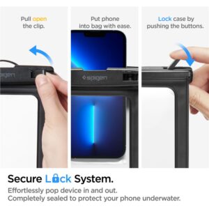 Spigen Aqua Shield A601 vandeniui atsparus dėklas IPX8 - black 2 vnt. - Image 15