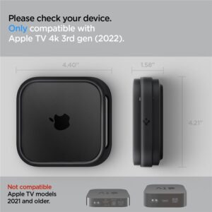 Spigen Silicone Fit Mount, juodos spalvos - Apple TV 4K 3th Gen (2022) - Image 11