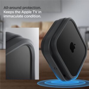 Spigen Silicone Fit Mount, juodos spalvos - Apple TV 4K 3th Gen (2022) - Image 6