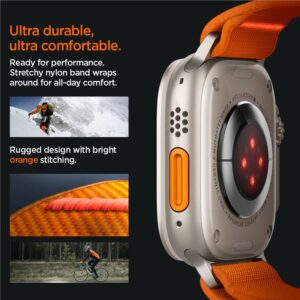 Spigen Fit Lite Ultra Apple Watch 4 / 5 / 6 / 7 / 8 / SE / Ultra (42 / 44 / 45 / 49 mm) oranžinės spalvos - Image 12