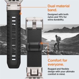 Spigen Durapro Armor apyrankė skirta Apple Watch 4/5/6/7/8/9/SE/ Ultra (42/44/45/49 mm) - juodos spalvos - Image 14