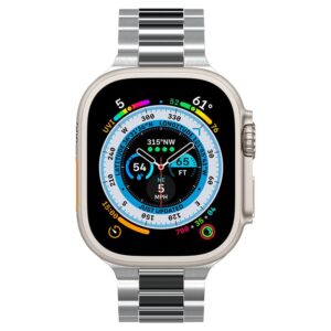 Spigen Modern Fit 316L apyrankė, sidabro spalvos - Apple Watch 49mm/46mm/45mm/44mm/42mm - Image 2