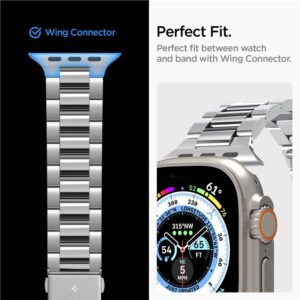 Spigen Modern Fit 316L apyrankė, sidabro spalvos - Apple Watch 49mm/46mm/45mm/44mm/42mm - Image 3