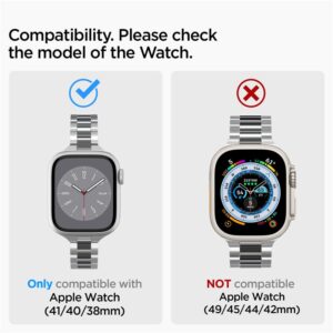 Spigen Modern Fit 316L apyrankė, sidabro spalvos - Apple Watch 42mm/41mm/40mm/38mm - Image 5