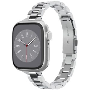Spigen Modern Fit 316L apyrankė, sidabro spalvos - Apple Watch 42mm/41mm/40mm/38mm