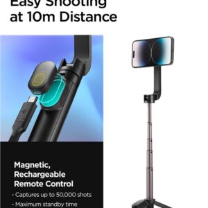 Spigen S570W MagSafe Bluetooth Selfie Stick Tripod - Smartphone stand / selfie stick holder Black - Image 12