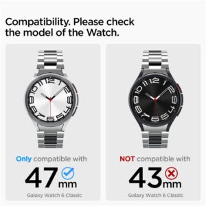 Spigen Modern Fit Band - Bracelet for Samsung Galaxy Watch 6 Classic 47 mm (Silver) - Image 10
