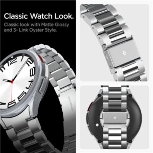 Spigen Modern Fit Band - Bracelet for Samsung Galaxy Watch 6 Classic 47 mm (Silver) - Image 11
