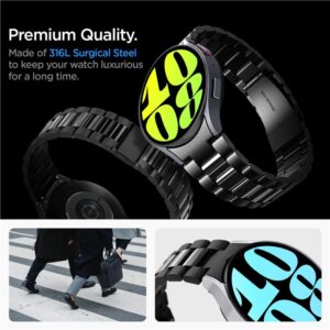 Spigen Modern Fit Band - Bracelet for Samsung Galaxy Watch 6 44 mm (Black) - Image 9