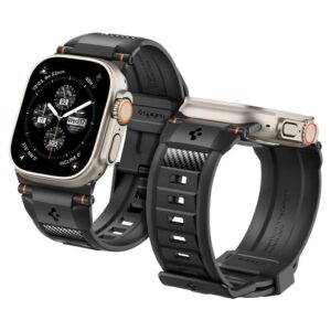 Spigen Rugged Ultra apyrankė, matinės juodos spalvos - Apple Watch 49mm/46mm/45mm/44mm/42mm
