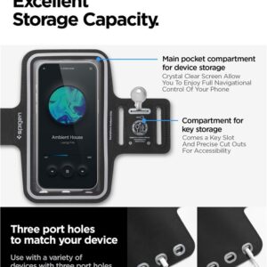 Spigen A703 Dyanmic Shield ArmBand dėklas juodos spalvos - Image 15