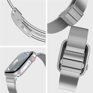 Spigen Sleek Link, sidabro spalvos - Apple Watch 49mm/46mm/45mm/44mm/42mm - Image 18
