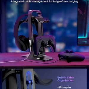 Spigen Universal Game Controller & Headset Stand, juodos spalvos - Image 17